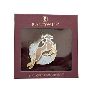 Baldwin 2007 Impala Christmas Ornament 24KT Gold Finished‎ Brass
